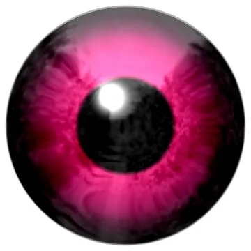 Detail of eye with red colored iris and black pupil 스톡 일러스트