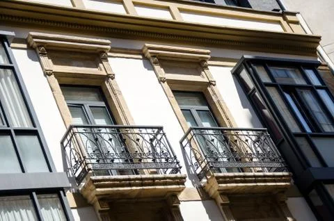 Detail of a facade Stock Photos