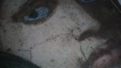 Detail of a face in The Last Judgment Stock Footage 203426025