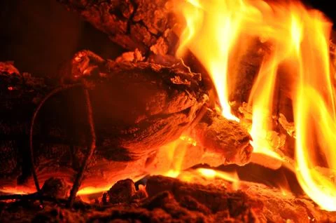Detail of fire Stock Photos