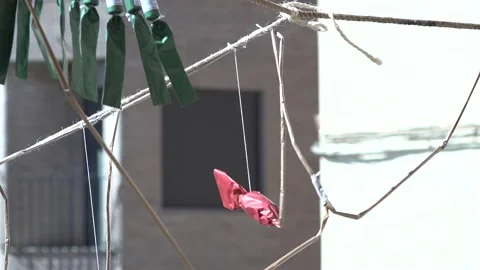 Detail a firecracker, before exploding in the mascleta, 4K 스톡 동영상 198492818