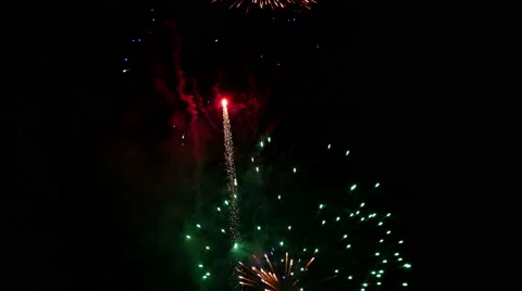 Detail of fireworks Stock Footage 69068475