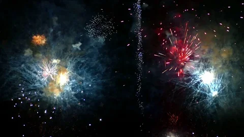 Detail of fireworks. Video stock 81272264