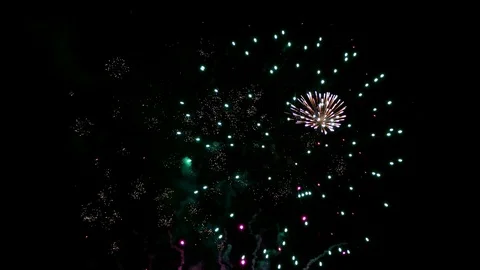 Detail of fireworks. Stock Footage 81752891