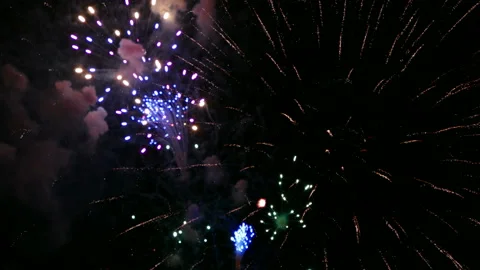 Detail of fireworks. Stock Footage 108722141