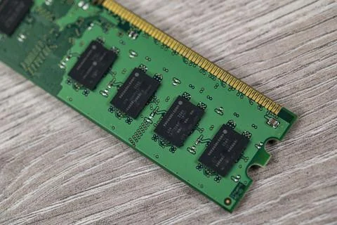 Detail of a fixed computer ram Stock Photos