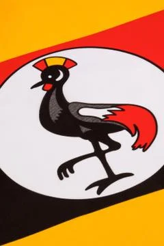 Detail on the flag of Uganda Stock Photos