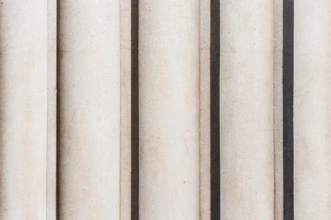 Detail of fluting running vertically on a classical column 写真素材