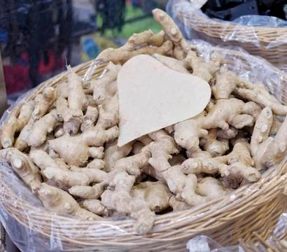 Detail of ftresh ginger Stock Photos