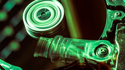 Detail of hard disk Interior 13 Stock Footage 126901324