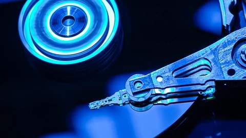 Detail of hard disk Interior 16 Stock Footage 126901083