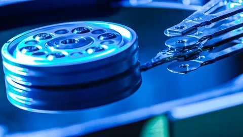 Detail of hard disk Interior 9 Stock Footage 126894776