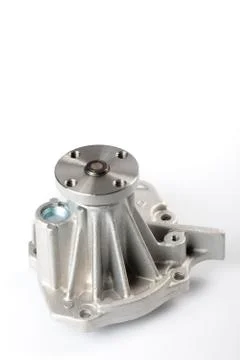 Detail of the interior of the water pump of the engine of a gasoline car isol Foto stock