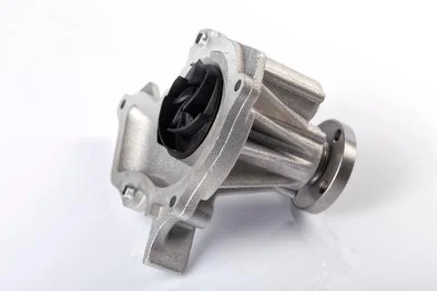 Detail of the interior of the water pump of the engine of a gasoline car isol Stock Photos