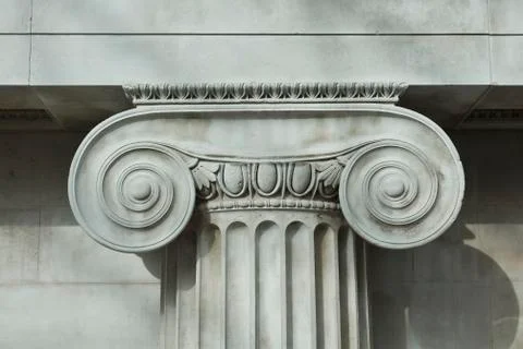 Detail an ionic column Stock Photos