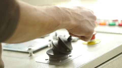 Detail of a joystick Stock Footage 54448254