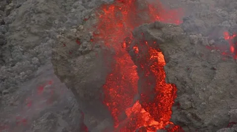 Detail lava flow of Mount Etna 스톡 동영상 50882002