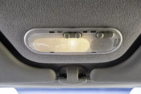Detail of light to read maps inside a car Stock Photos