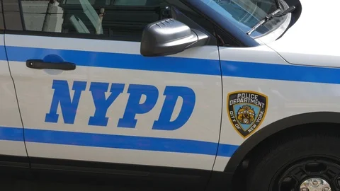 Detail of Logos on NYPD police car. Quee... | Stock Video | Pond5