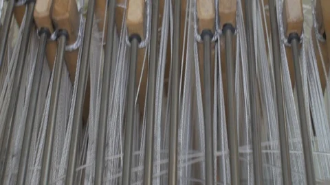 Detail of Loom work. Close up 13 Stock Footage 126960667
