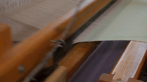 Detail of Loom work. Close up, 21 Video stock 126959958