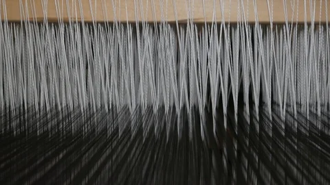 Detail of Loom work. Loopable, close up 7 Stock-Footage 126961200