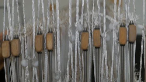 Detail of Loom work. Loopable, close up 4 Video stock 126961433
