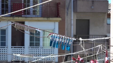 Detail a lot of petards, before exploding in the mascleta, 4K Stock Footage 198492698