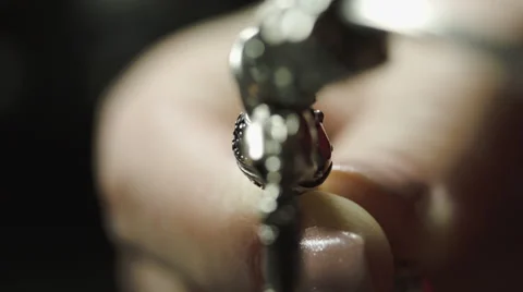 Detail Of Lucky Charms On A Silver Bracelet Stock Footage 59559494