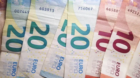 Detail macro overlapping banknotes Stock Footage 154462164