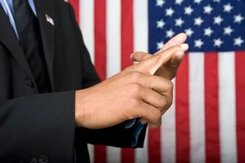 Detail of a man gesturing Stock Photos