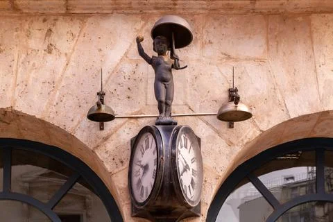 Detail of an mechanical clock Stock Photos