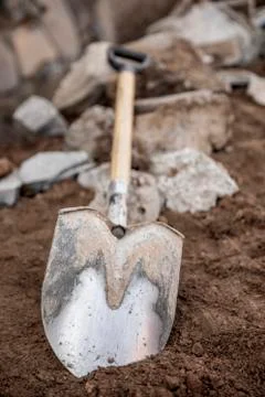 Detail of men working in construction Stock Photos