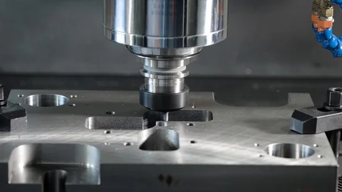 Detail of milling machine Stock Footage 95020433