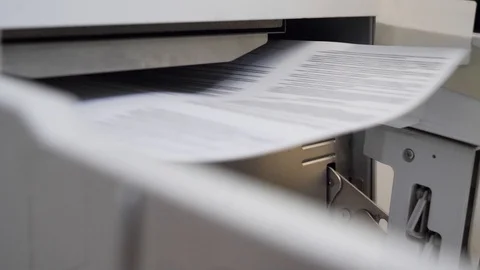 Detail of a modern digital printer of a copy center Stock Footage 102952668