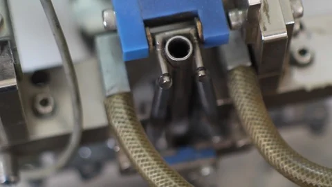 Detail of Modern Printing Machine full automatic. Stock Footage 124278570