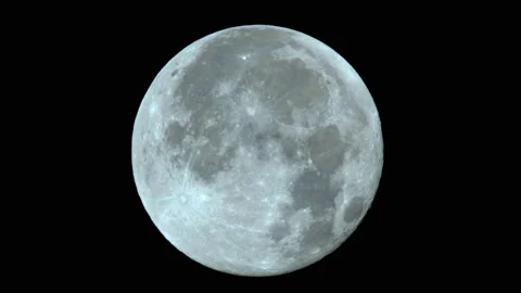 Detail of Moon in the night Sky. Spain | Stock Video | Pond5