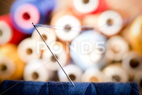 Detail of a needle Stock Photos