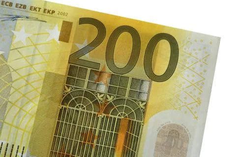 Detail of a note of 200 Stock-Fotos