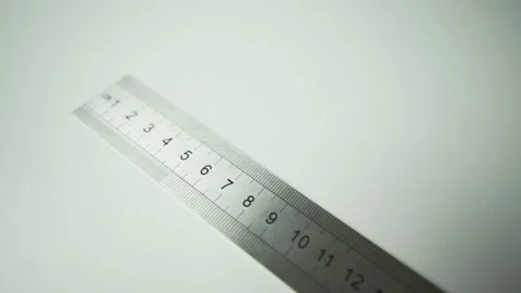 Detail of numbers on a ruler Stock Footage 158673092