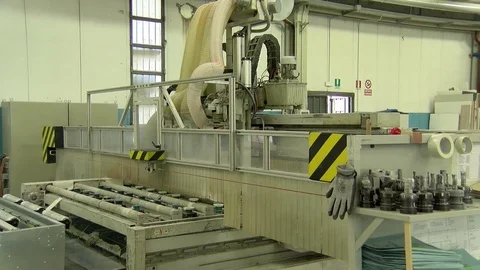 Detail of a numerical control machine Stock Footage 71173657