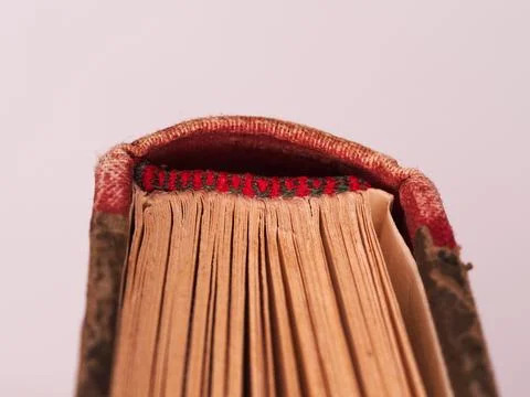 Detail of an old book Stock Photos