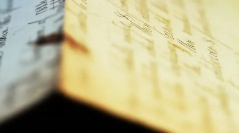 Detail of old document Stock Footage 51879088