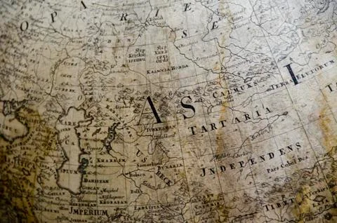 Detail of a old map Stock Photos