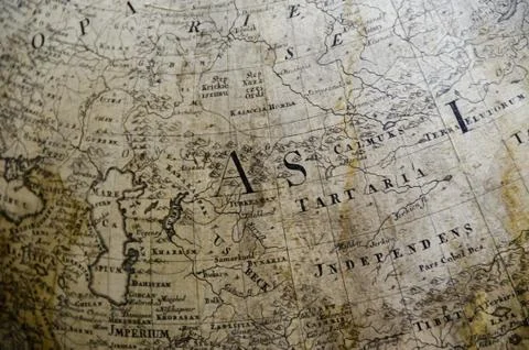 Detail of a old map Stock Photos