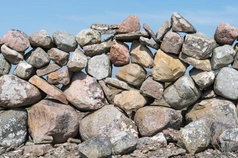 Detail of an old stone wall Stock Photos