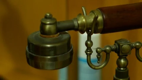 Detail on an old telephone receiver Stock Footage 85877703