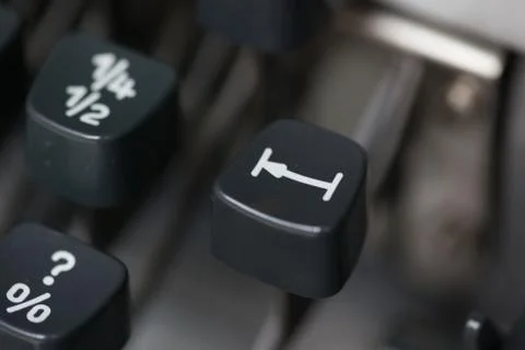 Detail of an old typewriter Stock Photos