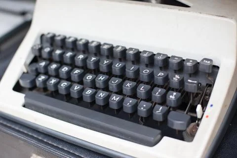 Detail of an old typewriter Stock Photos