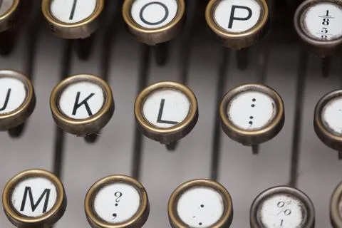 Detail of an old typewriter Stock Photos